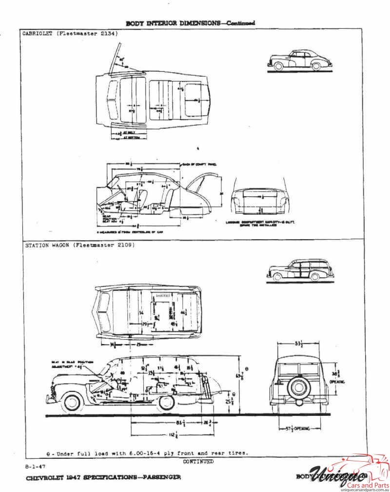 1947 Chevrolet Specifications Page 36